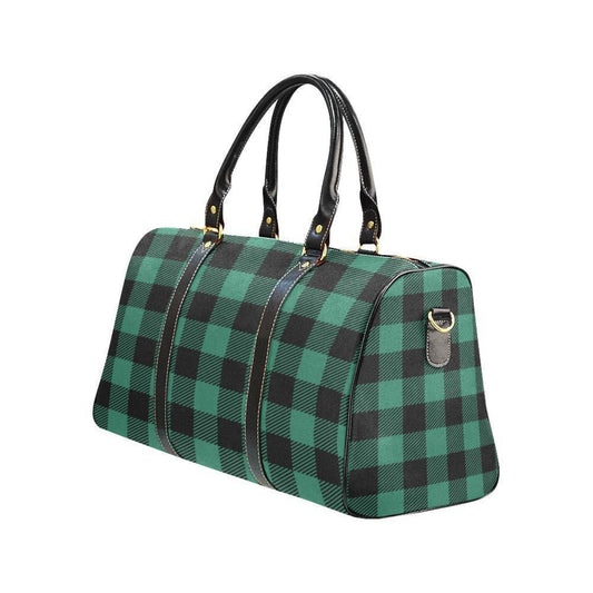Green Plaid Travel Bag