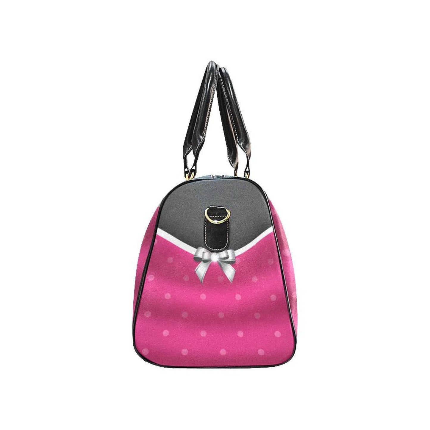 Pink And Black Bow Style Travel Bag