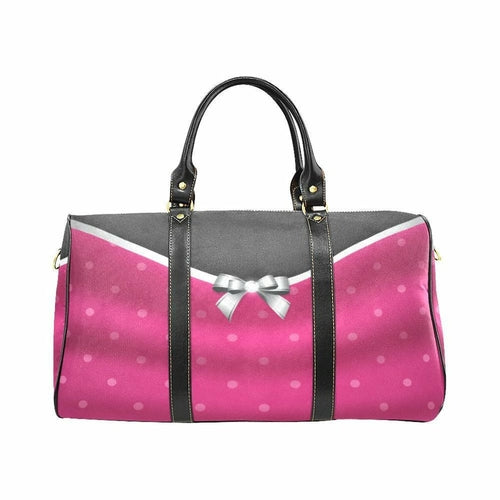 Pink And Black Bow Style Travel Bag